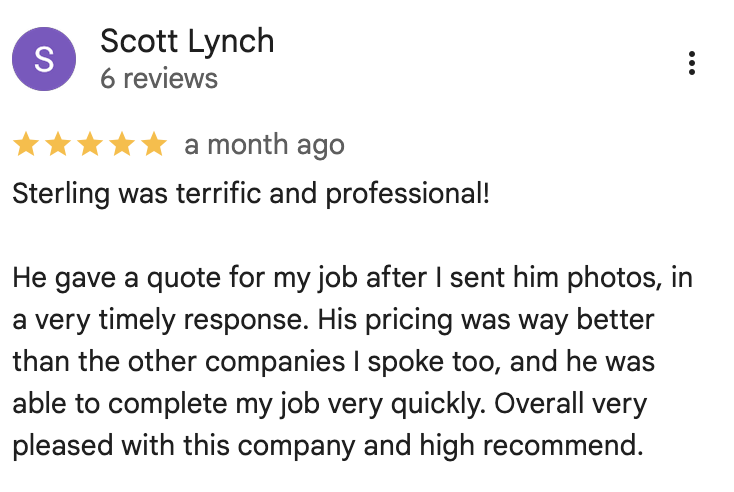 BIN86JUNK Removal Google Review